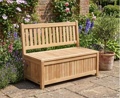 Windsor Teak Storage Bench - 1.2m
