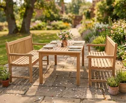 Sandringham Table and Benches Set