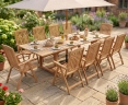 Dorchester Extending 2 - 3m Table & 10 Cheltenham Recliner Chairs