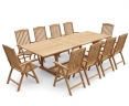 Dorchester Extending 2 - 3m Table & 10 Cheltenham Recliner Chairs