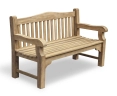 Side view of Buckingham 3 Seater Teak Bench - 1.5m