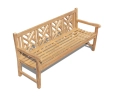 Princeton Chippendale Decorative Garden Bench – 1.8m