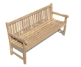 Above view of Windsor 4 Seater Teak Garden Bench, 6ft Park Bench – 1.8m