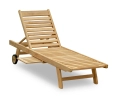 Wooden Sun Lounger, Reclining, Teak