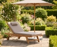 Wooden Sun Lounger, Reclining, Teak