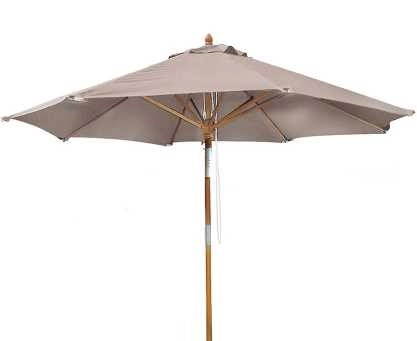 3m Octagonal Tilting Taupe Parasol - Used: Good