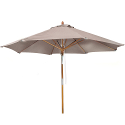 3m Octagonal Tilting Taupe Parasol - Used: Good