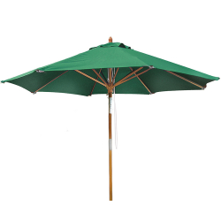 3m Green Octagonal Hardwood Parasol - Used: Good