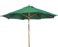 3m Green Octagonal Hardwood Parasol - Used: Good