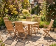 Shelley 6 Seater Gateleg Table and Folding Chairs