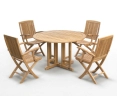 Berrington Round Gateleg 1.2m Table with 4 Rimini Armchairs