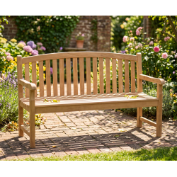 Clivedon 3 Seater Garden Bench, Teak – 1.5m