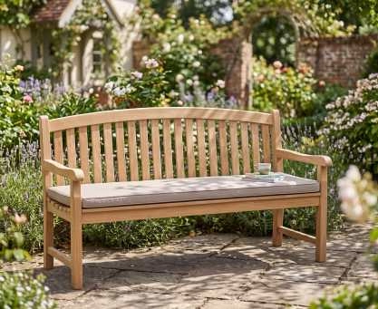 Clivedon 4 Seater Garden Bench, Teak – 1.8m/6ft