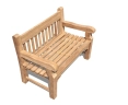 Above angle of Banchory Solid Wood Teak Park Bench - 1.2m