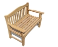 Above angle of Tribute Garden Memorial Bench, Teak – 1.2m