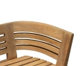 Close up of Kensington Teak 4 Seater Deco Garden Bench