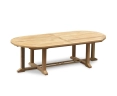 Side view of Hilgrove Teak Oval Garden Table – 1.2 x 2.6m
