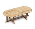 Above view of Hilgrove Teak Oval Garden Table – 1.2 x 2.6m
