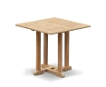 Side view of Canfield Small Teak Square Garden Table – 0.8m