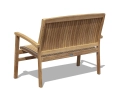 Back view of Bali Teak Outdoor Stacking Bench – 1.2m