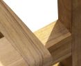 Close up of Bali Teak Outdoor Stacking Bench – 1.2m