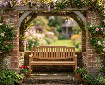Ascot 3 Seater Teak Garden Bench – 1.5m