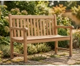 York Teak Garden Bench, Flat Pack - 1.2m