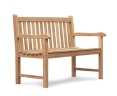 York Teak Garden Bench, Flat Pack - 1.2m
