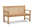 York Teak Garden Bench, Flat Pack - 1.5m
