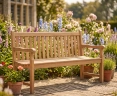 York Teak Garden Bench, Flat Pack - 1.5m