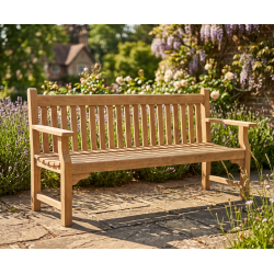 Taverners Teak Traditional 6ft Garden Bench – 1.8m