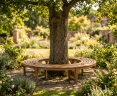 Saturn Teak Circular Tree Seat, Backless Tree Bench – 2.2m