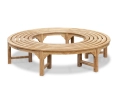 Saturn Teak Circular Backless Tree Bench - 1.9m