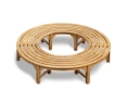 Saturn Teak Circular Backless Tree Bench - 1.9m