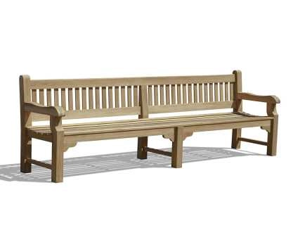 Braemar Heavy Duty Teak Garden Bench - 3m