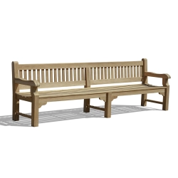 Braemar Heavy Duty Teak Garden Bench - 3m