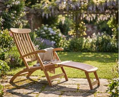 Wooden Steamer Chair, Teak Deck Chair