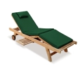 Luxury Sun Lounger with cushion, Teak