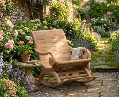 Capri Reclaimed Teak Plantation Rocking Chair
