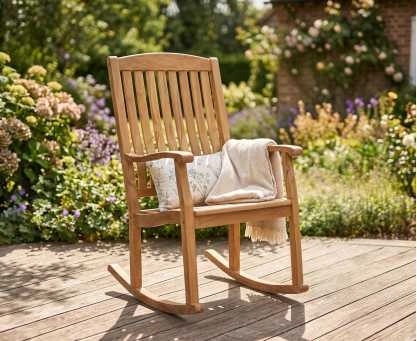 Teak Garden Rocking Chair, Outdoor Patio Rocker