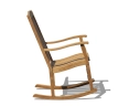 Square 50cm Teak Table and 2 Rocking Chairs Set