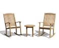 Teak Rocking Chair and Occasional Table Set