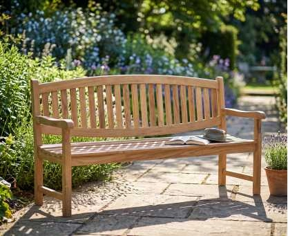 Ascot 4 Seater Teak Garden Bench – 1.8m