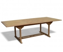 Dorchester Teak Extendable Outdoor Table, Double-Leaf – 1.8-2.4m