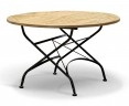 Folding Garden Bistro Table, Round, Black – 1.2m