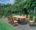 Brompton Extending 1.8 - 2.4m Table & 8 St. Tropez Stacking Chairs