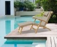 Halo Teak Steamer Chair, Brass fittings & Cushion