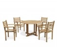 Canfield Round 1.2m Table & 4 Yale Stacking Chairs