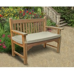 Taverners Teak 4ft Solid Wood Garden Bench – 1.2m