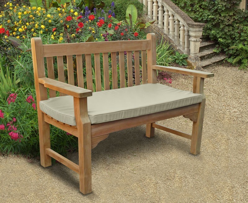 solid teak garden bench